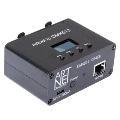 ArtNet DMX 512 Ethernet Lighting Controller Interface,2 Universe Black P2Y91320