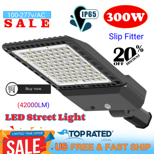 DUSK TO DAWN LED Parking Lot Light 5500K LED Shoebox 300W
