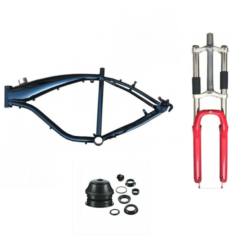 JZsports 26" Gas Tank Frame 2.4L Bicycle Frame & Fork & Headset-Motorized Bike