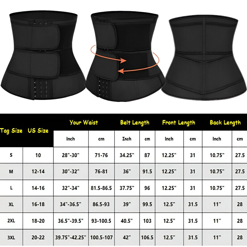 Men Sweat Waist Trainer Trimmer Abdomen Reducer Slimming Belt Body Shaper Girdle