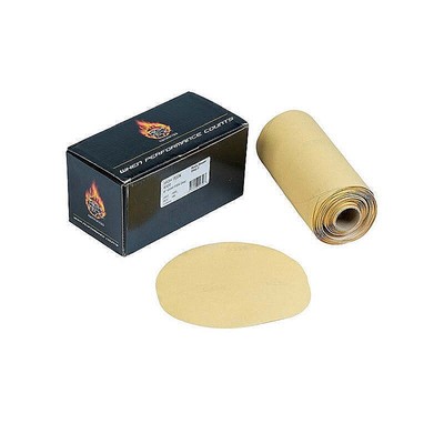 High Teck  6320 Premium Disc Roll, 6 in Dia, P320 Grit, Aluminum Oxide, Gold, PS