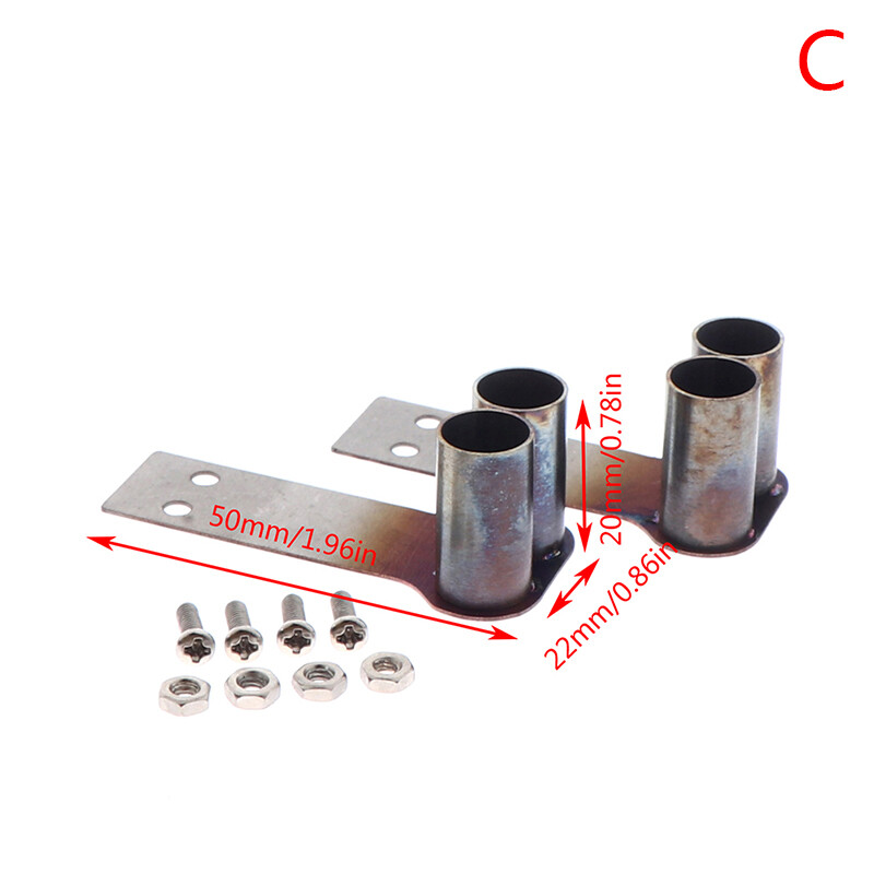 2PCS 1:10 RC Car Exhaust Pipe Metal Tail Throat for 1/10 Drift _`h