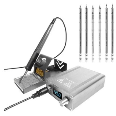 6 Tips+ T12-D+ Electric Soldering Iron Temperature Controller Soldering Station