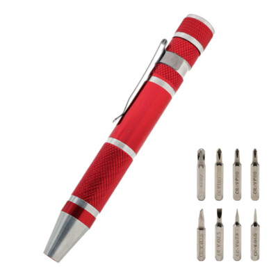 8 In-1 Multi-function Pocket Precision Screwdriver Tool Set Kit Pen Repair Tools