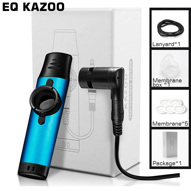 Kazoo Elettrico Con Pickup - Strumento Musicale Portatile, Tono Regolabile, Con Adattatore 3.5mm E Cordino - Foto 9