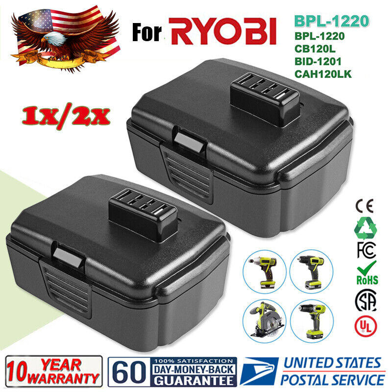 2x 12V 4000mAh Lithium Battery for Ryobi 12 Volt CB120L HJP003 BID-1201 CAH120LK