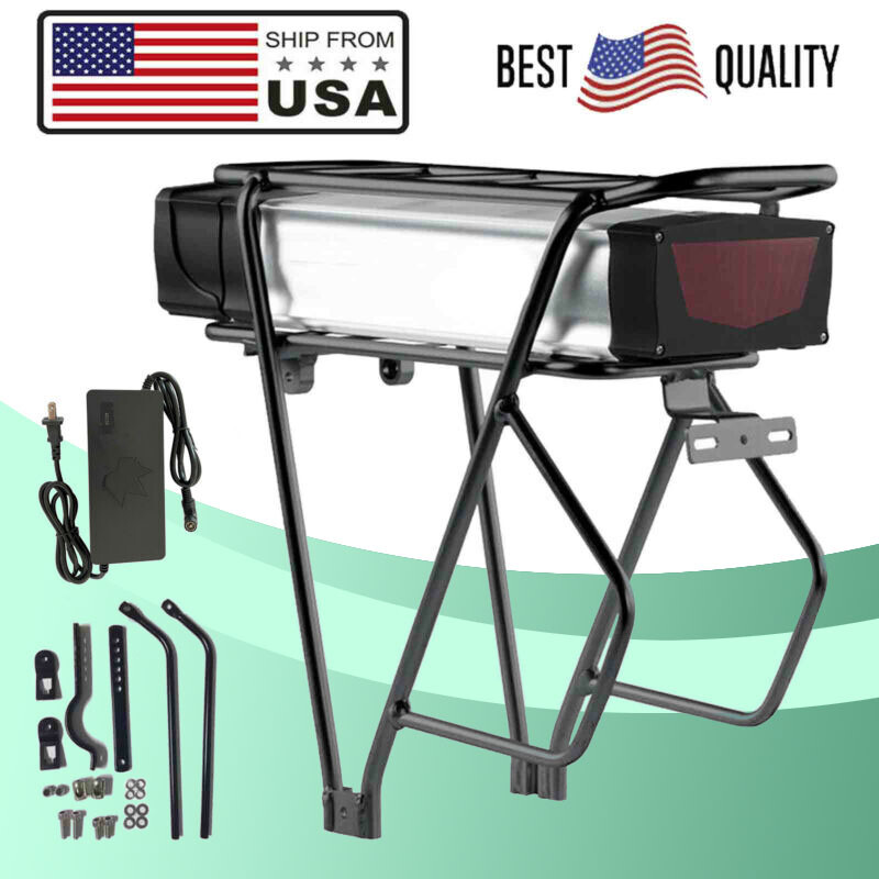48V 20Ah Rear Rack Ebike Battery For 1500W Motor Electric Li