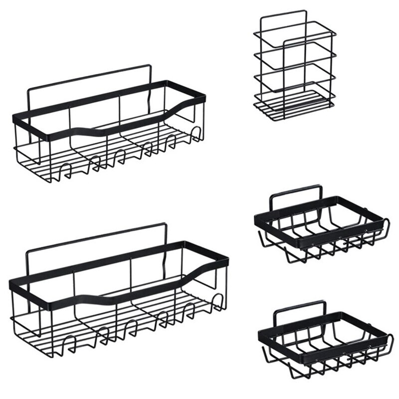 5 Pack Shower Caddy Adhesive Shower Organizer for Bathroom Storage & Kitchen