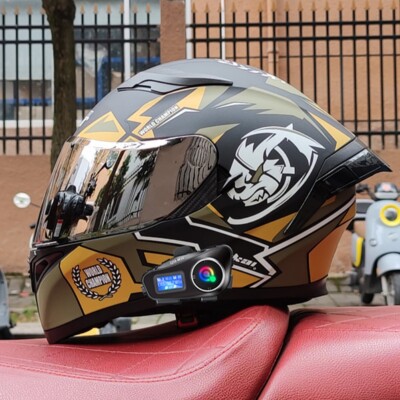 DOT Approved Bluetooth Motorcycle Helmet Four Seasons Motorbike Racing Helmets