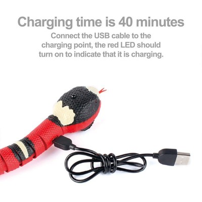 USB-Charging Smart Sensing Snake Pet Dog Cat Toys Electron Interactive Toys