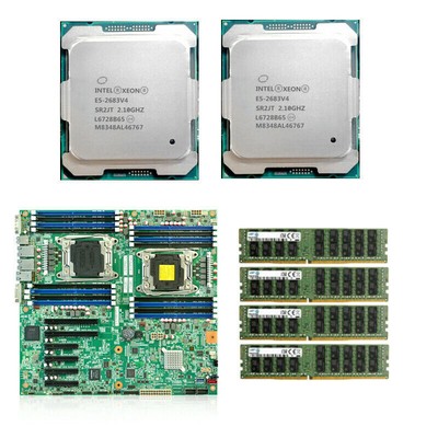 Lenovo 2011 X99 Motherboard＋Samsung 16GB 2400MHz RAM DDR4 ECC ＋Intel Xeon 2683V4