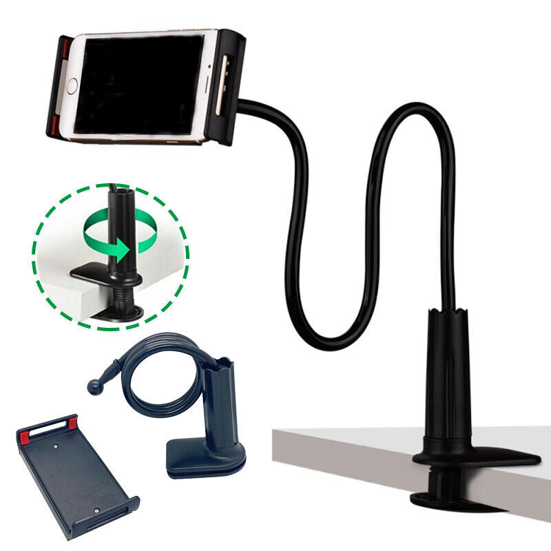 Cell Phone Holder Goose Neck Lazy Bracket Flexible Long Arm For iPhone Samsung