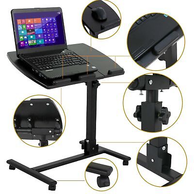 TMS Angle Height Adjustable Rolling Laptop Notebook Desk Ove