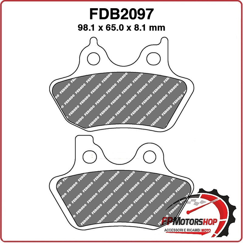 PASTIGLIE FRENO PER MOTO FDB2097ST HARLEY DAVIDSON VRSC V-ROD 1130 00>05