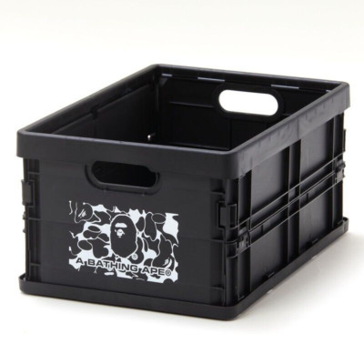 A Bathing Ape Storage Box Container Black Japan Appendix Japanese Magazine New