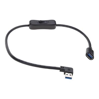 USB3.0 Extension Cable Cord with On/Off Switch Support Data Transfer and Power