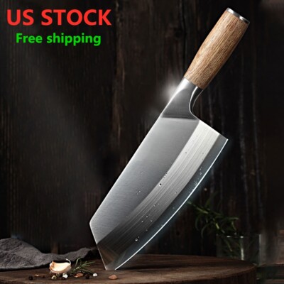 8'' Handmade Kitchen Knife Serbian Forged Chef Knife Butcher Meat Cleaver Chopper