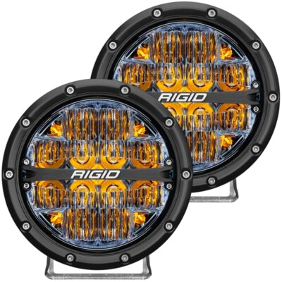 Rigid Industries 36206 360-Series 6'' LED Off-Road Drive Beam Amber Backlight NEW