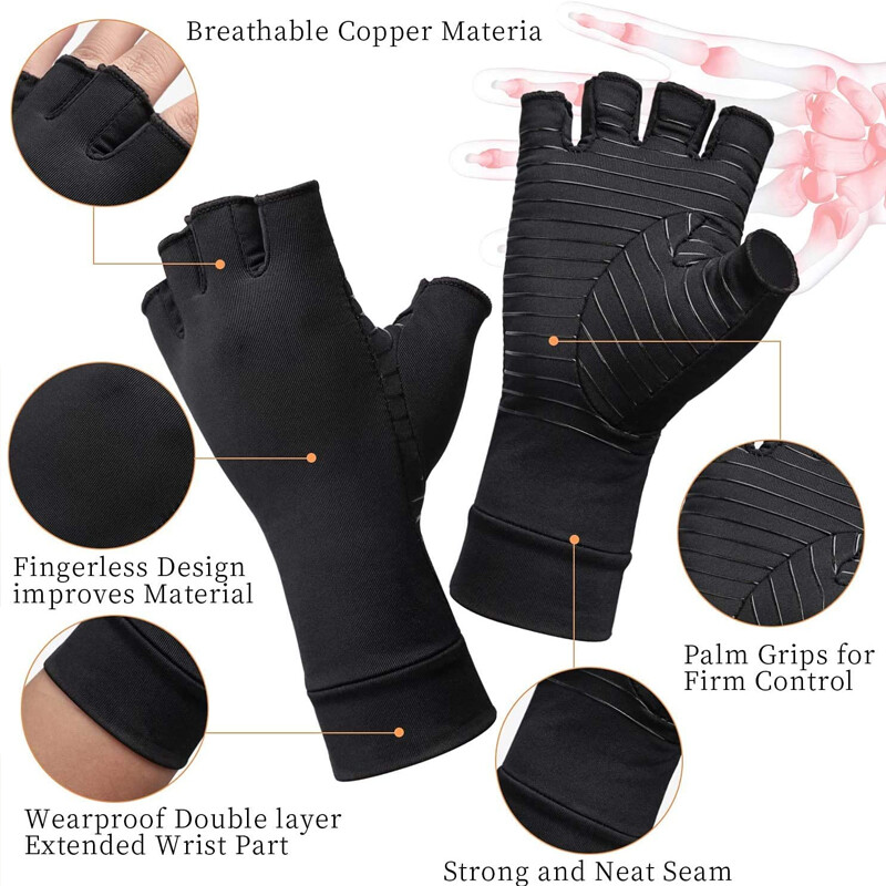 Cooper Arthritis Gloves Wrist Support Compression Hand Therapy Health Rheumatoid