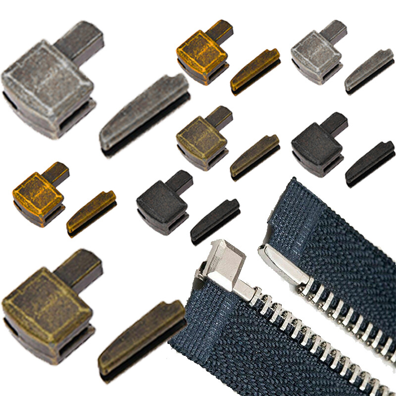 Metal Zipper Stopper Alloy Repair Open End Sewing Tailor Tool Zip Fix 3