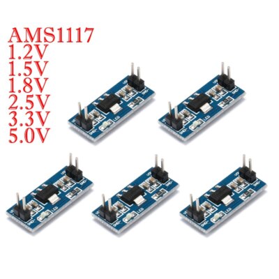 5pcs AMS1117 DC-DC Buck Step Down Power Supply Module 1.2/1.5/1.8/2.5/3.3/5.0V