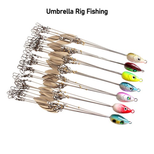 5/1 Pcs Alabama Rig 5 Arms 4 Blades Umbrella Rig Fishing Lures Bait Bass Crappie