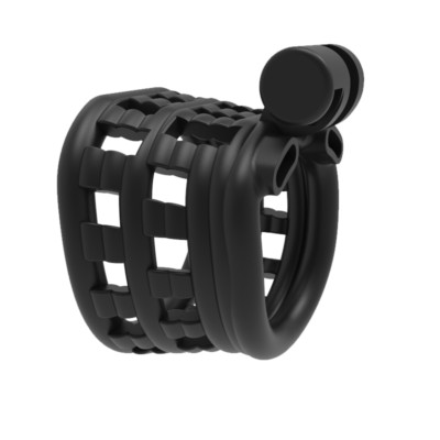 Male Chastity Device Full Wrap Ring Matched with Cobra Python Multiple Cage Lock
