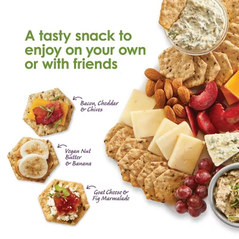 Crunchmaster 5 Seed Multi-Grain Crackers, 10 oz. – 2 Packs, Crispy & Nutritious 