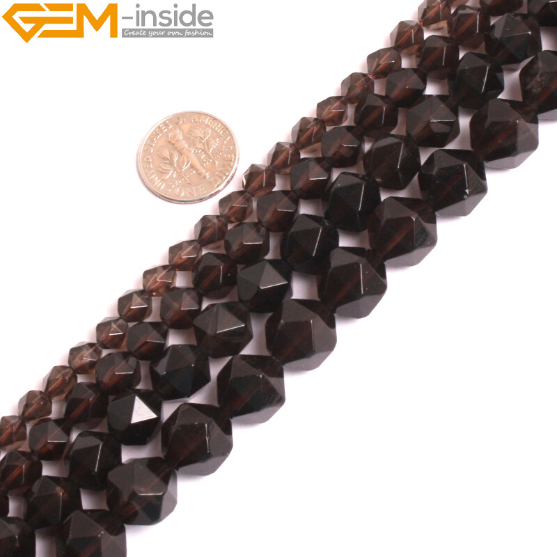 Smoky Quartz Beads Round Chakras Loose Beads Natural Gemstone 15