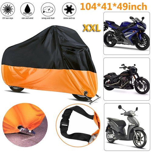 XXL Motorcycle Bike Cover Outdoor Rain Dust Waterproof For Harley Davidson Large