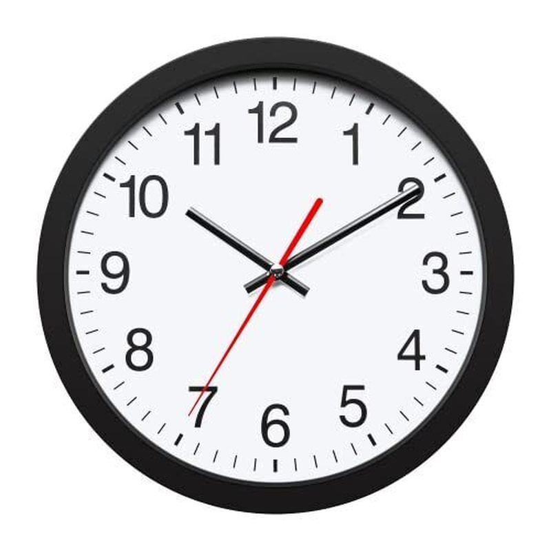 10 Inch round Wall Clock Silent & Non-Ticking Retro Wall Clock Operated for L...