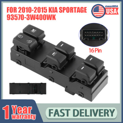 Power Window Switch Master Driver Side 93570-3W400WK For Kia Sportage 2010-2016