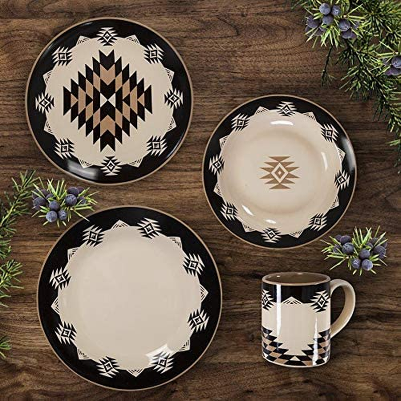 Paseo Road by  | Chalet Aztec 16 Piece Ceramic Dinnerware Set with Plates, Bowls