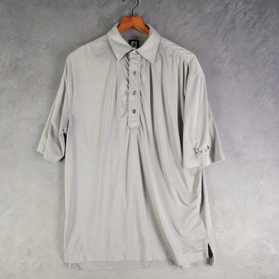 FootJoy Shirt Mens Medium Gray Solid ProDry Performance Golf Polo