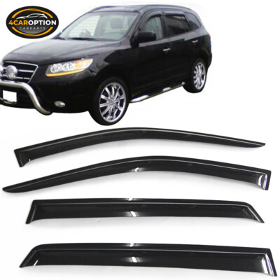 Fits 07-12 Hyundai Santa Fe Window Visor Vent Rain Guard Sun Wind Shade 4PCS