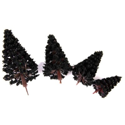 Model Pine Trees 1:75-200 Scale Garden Train Scenery Plastic Diorama Practical