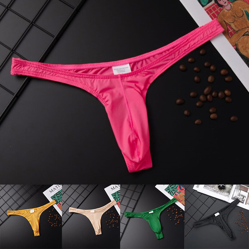 Mens G-String Thong Bulge Pouch Panties Micro Bikini T-back Underwear