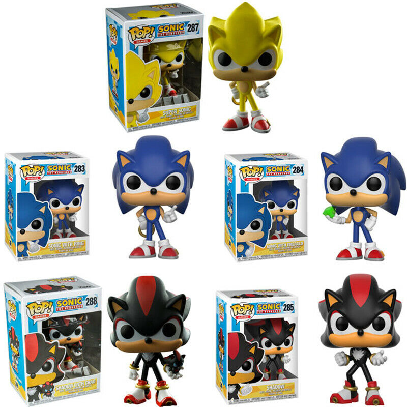 Rings Toys Action Figure Anime Kids Display Gift NEW 3 PC Sonic Collection Pack