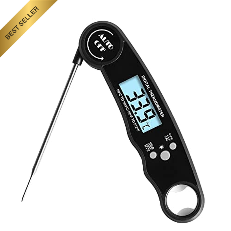Digital Meat Food Thermometer - Waterproof Instant Read Kitchen Thermometer with
