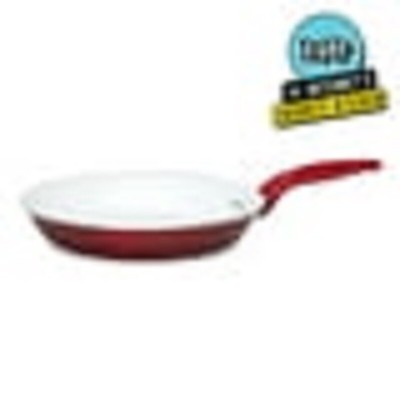 Tasty Ceramic Titanium Reinforced Non-Stick Fry Pan, Red, 12