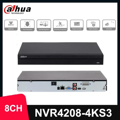 Dahua NVR4208-4KS3 NVR 8-Channel 12MP Network Video Recorder H.265+ 2SATA SMD+