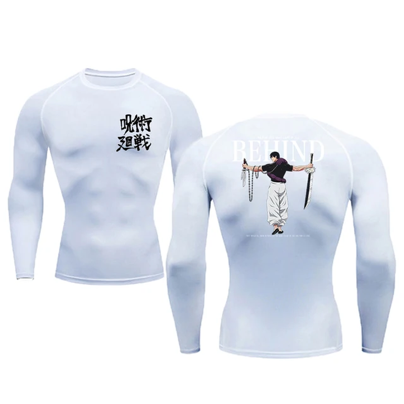 Anime Compression Shirt Men Print Breathable Football
