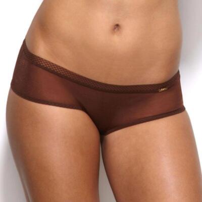 Sheer See Through Shorts Panty New Lingerie Gossard Glossies Rich Brown 6274