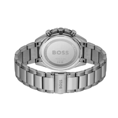 Pre-owned Hugo Boss Mens Wristwatch  Cloud 1514015 Chrono Stainless Steel Blue