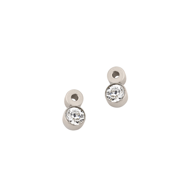 CEM Ohrstecker Swarovski-Kristall Titan