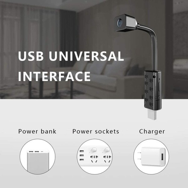 Flexible USB camera for power bank, sockets, charger.