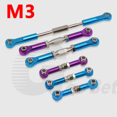 Alloy M3 Tie Rod End Ball Joint Turn Buckle 1:10 RC Car Boat Aluminium Model DIY
