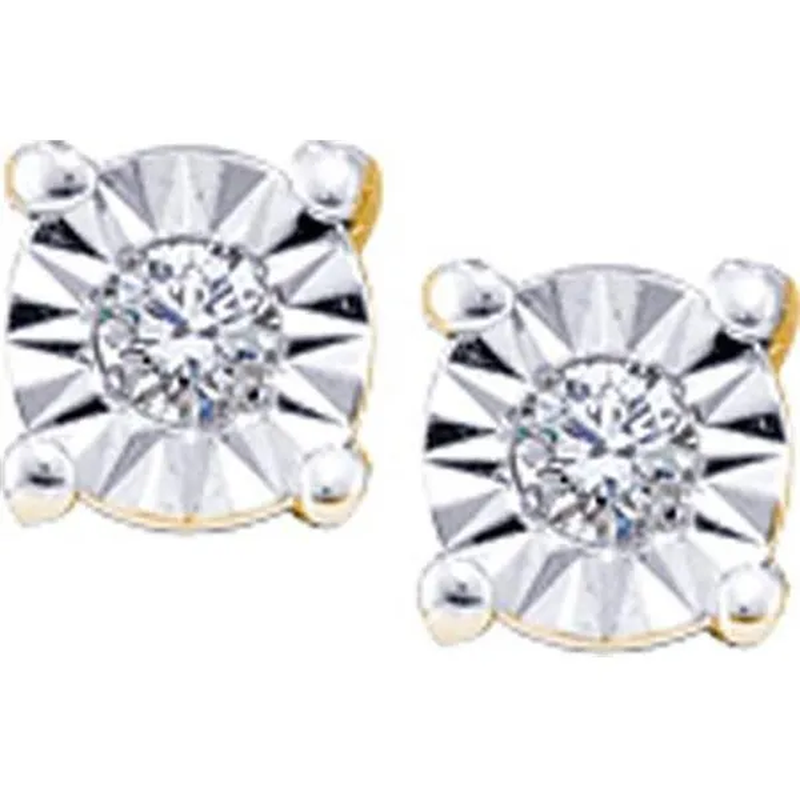 Gold and Diamond 45149 0.05Ctw Diamond Ladies Fanook Earrings - 10KYG