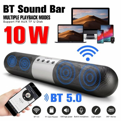 Portable Soundbar Bluetooth 5.0 Speakers Wireless Sound Bar Surround Subwoofer