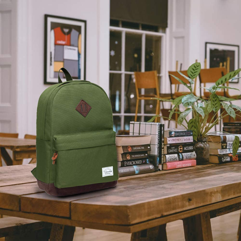 School Backpack,Vaschy Uni Classic Water-resistant Backpack for Men Women.